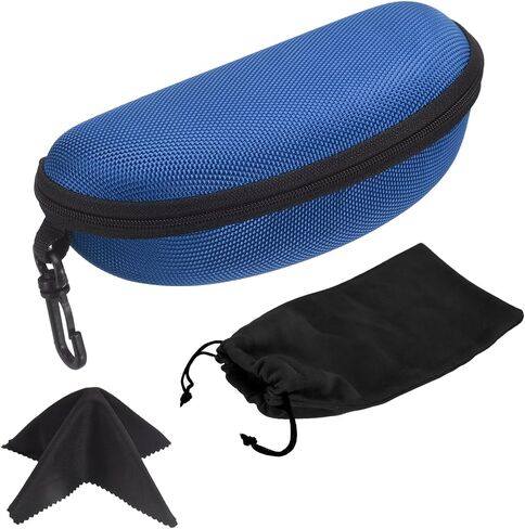 PATIKIL Hard Shell Eyeglasses Case, Large Zip Sunglasses Case Protective Eyeglass Holder with Storage Bag for Women Men in Kuwait