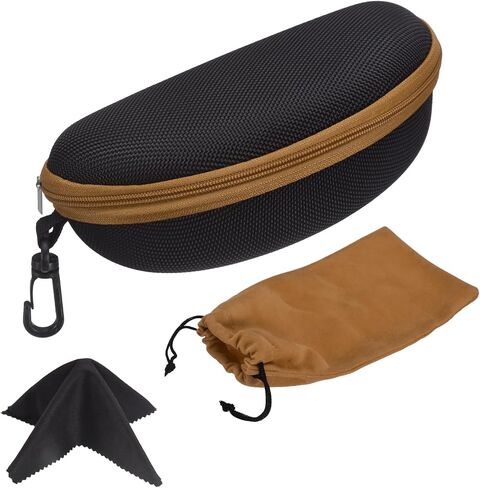 PATIKIL Hard Shell Eyeglasses Case, Large Zip Sunglasses Case Protective Eyeglass Holder with Storage Bag for Women Men in Kuwait