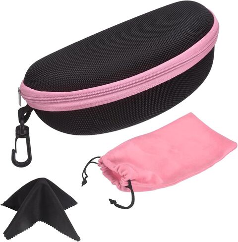 PATIKIL Hard Shell Eyeglasses Case, Large Zip Sunglasses Case Protective Eyeglass Holder with Storage Bag for Women Men in Kuwait