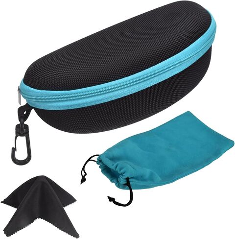 PATIKIL Hard Shell Eyeglasses Case, Large Zip Sunglasses Case Protective Eyeglass Holder with Storage Bag for Women Men in Kuwait
