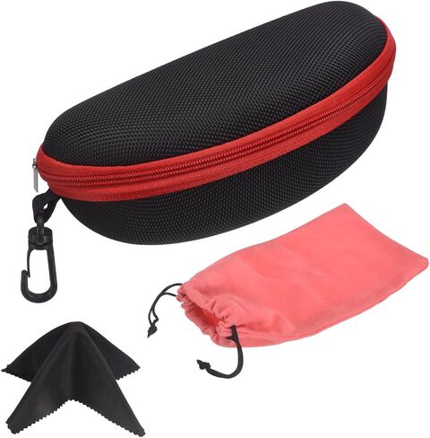 PATIKIL Hard Shell Eyeglasses Case, Large Zip Sunglasses Case Protective Eyeglass Holder with Storage Bag for Women Men in Kuwait