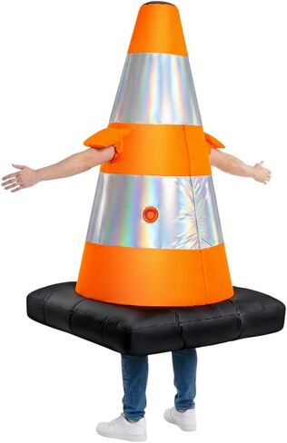 KOOY Traffic Cone Inflatable Costume for Adult, Full Body Halloween Costumes, Blow up Construction Cone Suits, for Women Men Party Masquerades Stage Carnivals Events Holiday in Saudi Arabia