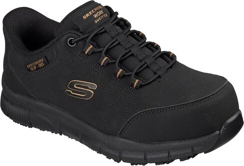 حذاء رياضي نسائي من Skechers مصنوع من سبيكة Nampa آمن عند أصابع القدم سهل الارتداء مع حذاء سهل الارتداء بدون استخدام اليدين in Kuwait
