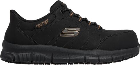 حذاء رياضي نسائي من Skechers مصنوع من سبيكة Nampa آمن عند أصابع القدم سهل الارتداء مع حذاء سهل الارتداء بدون استخدام اليدين in Kuwait