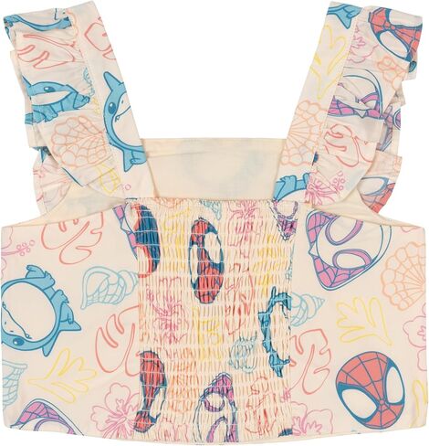 Marvel Spidey and His Amazing Friends Girls Poplin Tank Top & Bubble Skort Outfit Set Toddler to Little Kid Sizes (2T - 7-8) in Kuwait
