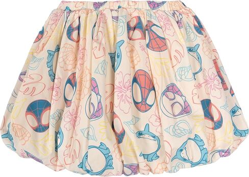 Marvel Spidey and His Amazing Friends Girls Poplin Tank Top & Bubble Skort Outfit Set Toddler to Little Kid Sizes (2T - 7-8) in Kuwait