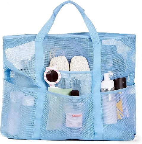 Large Mesh Shower Caddy Portable, Large Mesh, Quick Dry Hanging Shower Tote Bag in Saudi Arabia