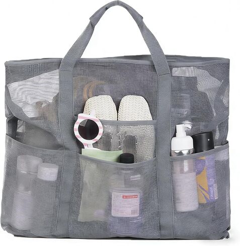 Large Mesh Shower Caddy Portable, Large Mesh, Quick Dry Hanging Shower Tote Bag in Kuwait