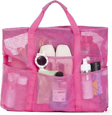 Large Mesh Shower Caddy Portable, Large Mesh, Quick Dry Hanging Shower Tote Bag in Kuwait