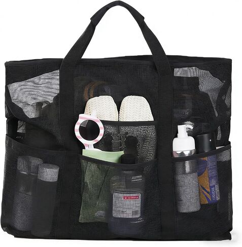 Large Mesh Shower Caddy Portable, Large Mesh, Quick Dry Hanging Shower Tote Bag in Kuwait
