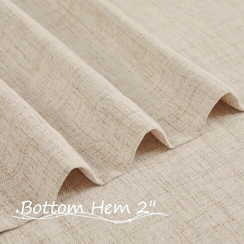 Tollpiz Small Linen Door Curtains Doorway Semi Sheer Curtain Room Divider Light Filtering Drape Dual Rod Pocket Boho Window Curtains for Closet, 25 x 40 inches Long, Natural, 1 Panel in Saudi Arabia