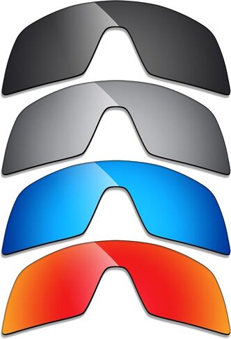 عدسات Alphax 4 أزواج بديلة مستقطبة لنظارات Oakley Sutro OO9406 الشمسية - أسود + تيتانيوم + أزرق + أحمر in Kuwait