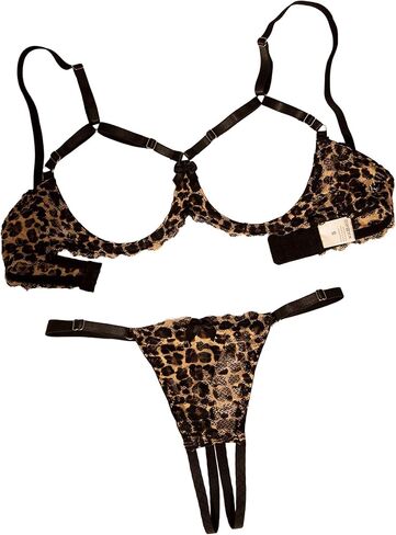 Women's Exotic Lingerie Sets Naughty 2 Pieces Bra Panty Set Sexy Cutout Lace Lingerie in Saudi Arabia