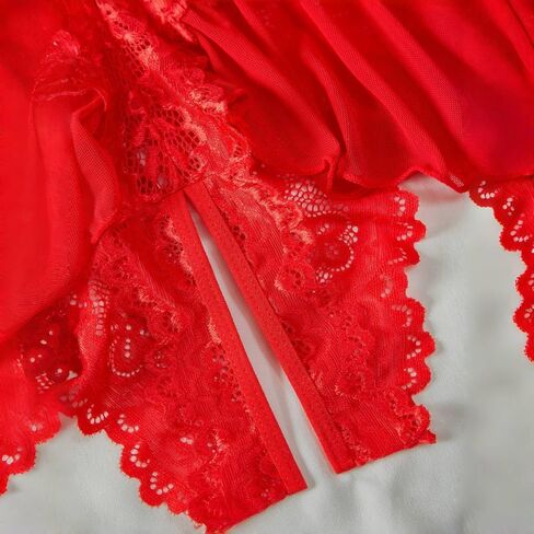 Womens Sexy Lingerie Lace Floral Babydoll One Piece Naughty Outfits Mini Bodysuit Exotic Lingerie Set in Kuwait