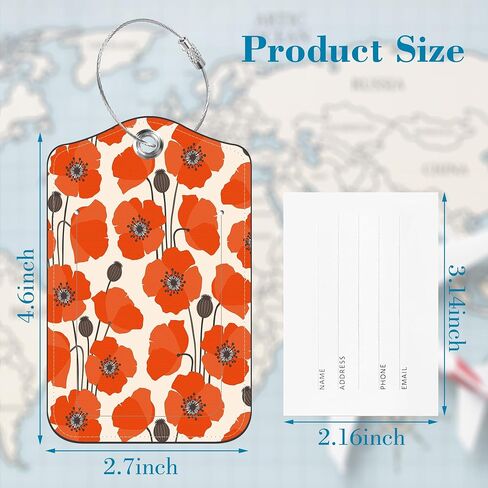 2 Pack Luggage Tags for Suitcases Travel Bag with Name Label Stainless Loop in Saudi Arabia