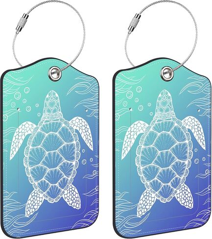 2 Pack Luggage Tags for Suitcases Travel Bag with Name Label Stainless Loop in Saudi Arabia