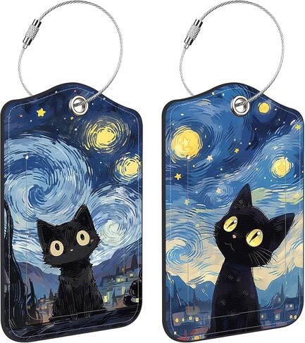 2 Pack Luggage Tags for Suitcases Travel Bag with Name Label Stainless Loop in Saudi Arabia