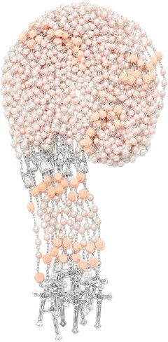 KOMI 12 Pcs Pearl Rosary Beads Catholic for Women Rosaries Catholic Bulk Set Pearl Beads Dozen Necklace First Communion Confirmation Christening Memorial Gifts for Guest in Kuwait