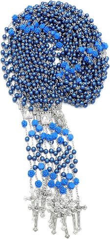 KOMI 12 Pcs Pearl Rosary Beads Catholic for Women Rosaries Catholic Bulk Set Pearl Beads Dozen Necklace First Communion Confirmation Christening Memorial Gifts for Guest in Kuwait