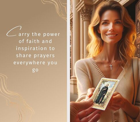 Trendzeen Saint Peregrine Rosary - One Decade St Peregrine Rosary Beads, Laminated St Peregrine Prayer Card, The Lord's Prayer Card - St Peregrine Patron Saint of Cancer Patients Themed Set - 3 Items in Kuwait
