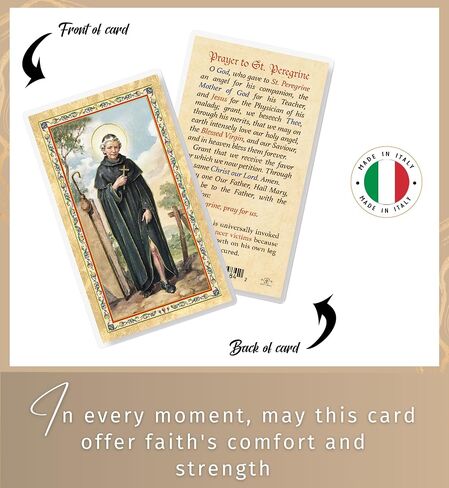 Trendzeen Saint Peregrine Rosary - One Decade St Peregrine Rosary Beads, Laminated St Peregrine Prayer Card, The Lord's Prayer Card - St Peregrine Patron Saint of Cancer Patients Themed Set - 3 Items in Kuwait