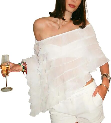 Women Chiffon Long Cape High Low Sheer Poncho Top Capelets See Through Mesh Shawl Wraps Cover Up Wedding Party in Saudi Arabia