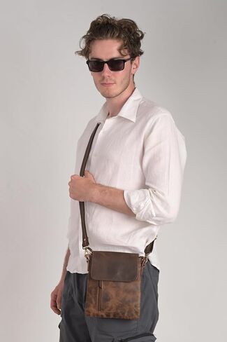 Genuine Leather Messenger Bag for Men, Crossbody Bags for Work Business in Saudi Arabia