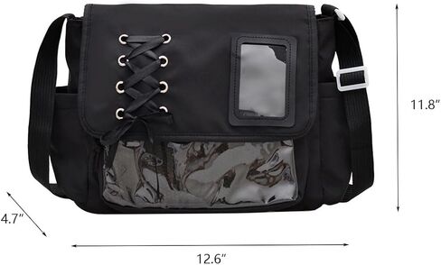 SMAROICE Ita messenger bag with bowknot for girl women cute Japanese Messenger Bag with pin display Y2K Shoulder Purse in Saudi Arabia