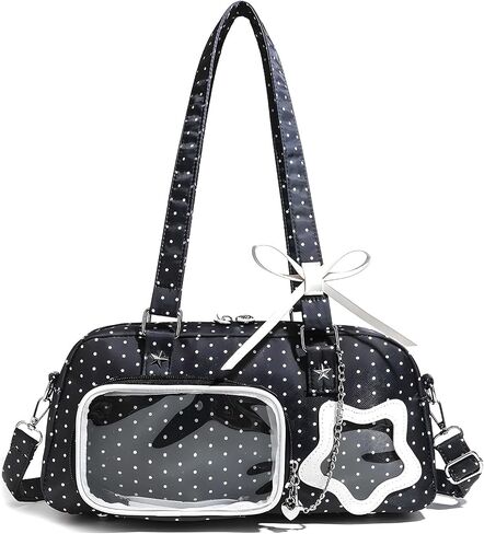 Ita Bag,Dot Print DIY Clear Pin Cards Dolls Display ita Messenger Bag,Anime Kawaii Crossbody Purse,Y2K Shoulder Bags in Kuwait