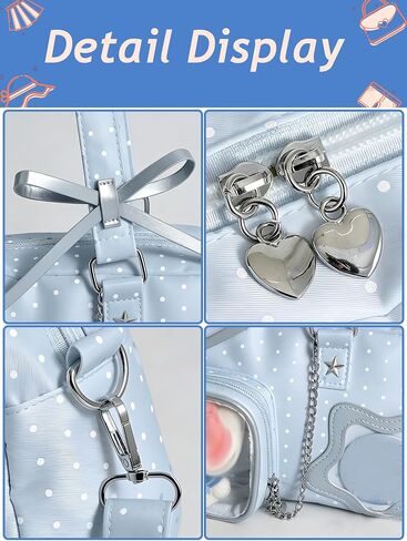 Ita Bag,Dot Print DIY Clear Pin Cards Dolls Display ita Messenger Bag,Anime Kawaii Crossbody Purse,Y2K Shoulder Bags in Kuwait