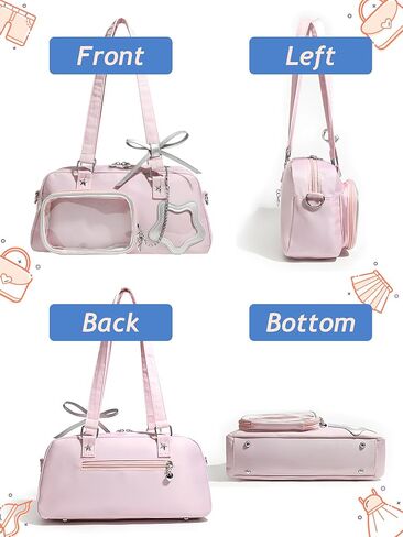 Ita Bag,Dot Print DIY Clear Pin Cards Dolls Display ita Messenger Bag,Anime Kawaii Crossbody Purse,Y2K Shoulder Bags in Kuwait