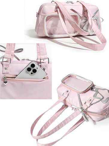 Ita Bag,Dot Print DIY Clear Pin Cards Dolls Display ita Messenger Bag,Anime Kawaii Crossbody Purse,Y2K Shoulder Bags in Kuwait