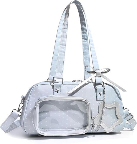 Ita Bag,Dot Print DIY Clear Pin Cards Dolls Display ita Messenger Bag,Anime Kawaii Crossbody Purse,Y2K Shoulder Bags in Saudi Arabia