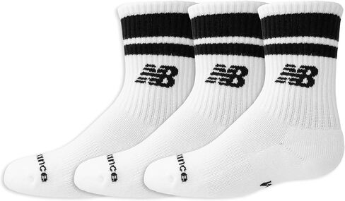New Balance Kids' Organic Cotton Mid-Crew Socks - 3 Pairs - Arch Support in Kuwait
