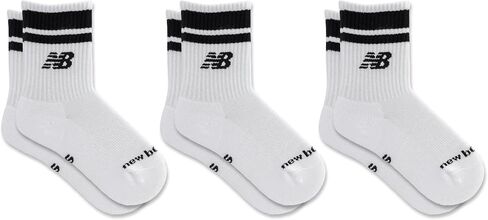 New Balance Kids' Organic Cotton Mid-Crew Socks - 3 Pairs - Arch Support in Kuwait