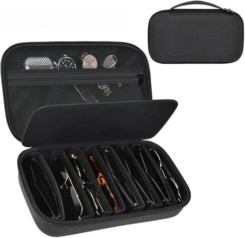 Travel Fashion Glasses Cases with Data Cable Organizer,Fashionable Storage Holder for Men's Glasses in Kuwait