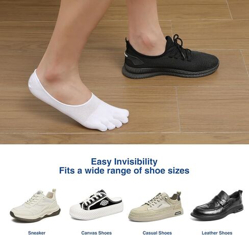 Athletic 5-Toe Running Socks for Men Women – 3 Pack No-Show Low Cut, Moisture Wicking for Work & Loafers in Saudi Arabia