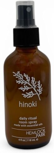 Hemlock Park Hinoki Botanical Mist Room + Linen Spray | 4 oz Glass Bottle | Made in USA in Saudi Arabia