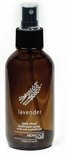 Hemlock Park Hinoki Botanical Mist Room + Linen Spray | 4 oz Glass Bottle | Made in USA in Saudi Arabia