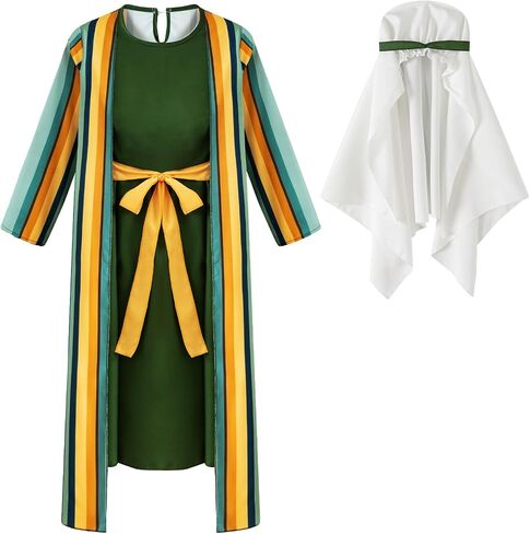 Daddy's New Fishing Buddy Boys Kids Jesus Costume Biblical Shepherd Outfits Halloween Religious Robe Headscarf Set in Saudi Arabia