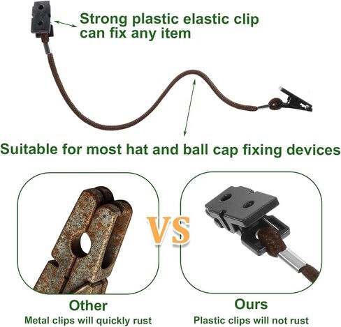 3 Pcs Hat Clips for Wind Cap Clip Adjustable Hat Strap Clips Brown Windproof Clip for Travel Sun Hats Baseball Caps Fishing Hats Luggage in Kuwait