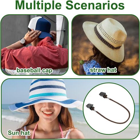 3 Pcs Hat Clips for Wind Cap Clip Adjustable Hat Strap Clips Brown Windproof Clip for Travel Sun Hats Baseball Caps Fishing Hats Luggage in Kuwait
