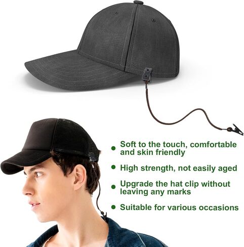 3 Pcs Hat Clips for Wind Cap Clip Adjustable Hat Strap Clips Brown Windproof Clip for Travel Sun Hats Baseball Caps Fishing Hats Luggage in Kuwait