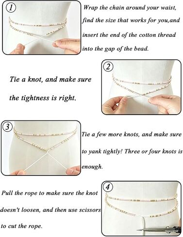 Tornito 12Pcs 50 Inch African Waist Beads Chains for Women Handmade Plus Size Belly Beads Butterfly Shell Heart Flower Starfish Layered Colorful Tie-on Body Chain Jewelry Accessories Non-Stretching in Kuwait