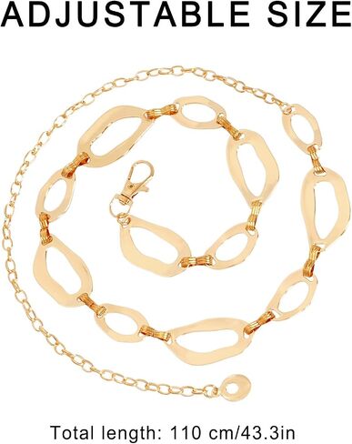 Waist Chain for Women Belt Adjustable Metal Body Link Belts Gold Chains for Jeans Dress in Kuwait