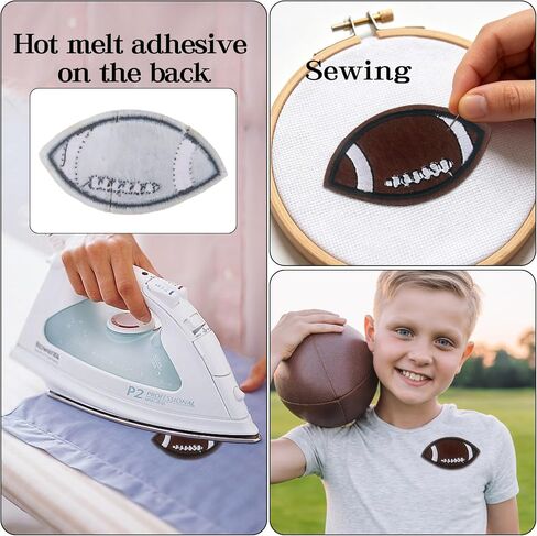 32Pcs Sports Iron on Patches, Basketball Football Soccer Ball Embroidered Patches Sew On/Iron On Applique Repair Patch DIY Crafts for Clothing Jacket Jeans Backpack Hat in Saudi Arabia