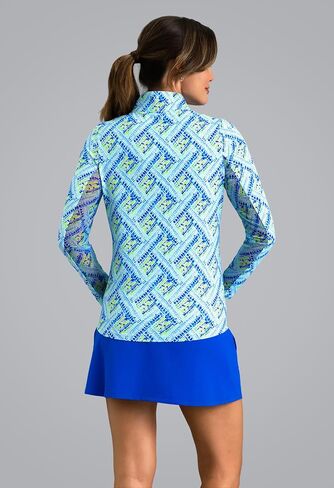 IBKUL UPF 50+ Sun Protection, Icefil Cooling, Moisture-Wicking Nina Long Sleeve Mock Neck Top in Kuwait