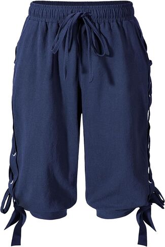 Kids Renaissance Banded Pirate Pants Medieval Viking Shorts Pants Halloween Costume in Saudi Arabia