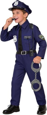 Police Costume for Kids Policeman Uniform for Boys Cop Suit for Girls’ Career Day Dress Up Role Play Halloween in Saudi Arabia