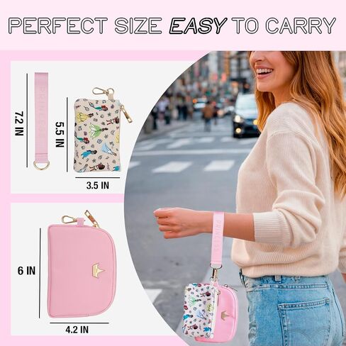Disney Princess All-Over Character Print 2-Piece Women's Coin Purse & Wristlet in Kuwait